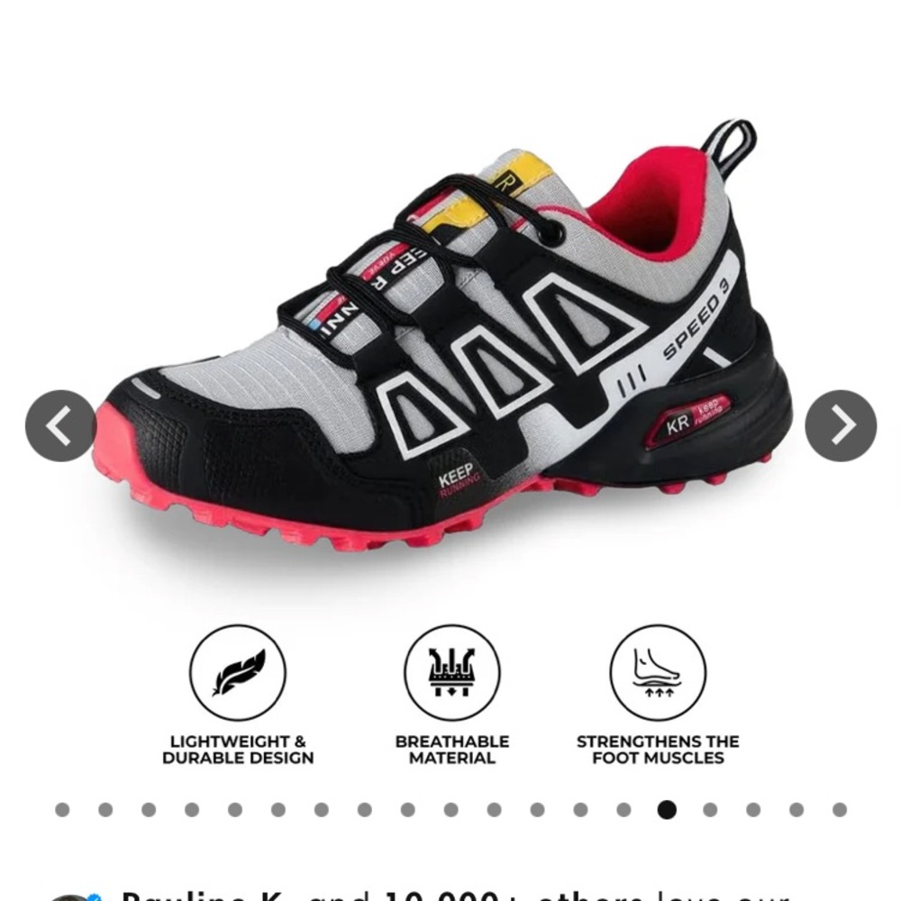 Brand new never worn Hike Balance Sneakers - Black, Gray, Red